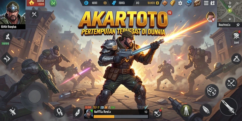Gameplay mendebarkan di AKARTOTO dengan aksi Battle Royale.