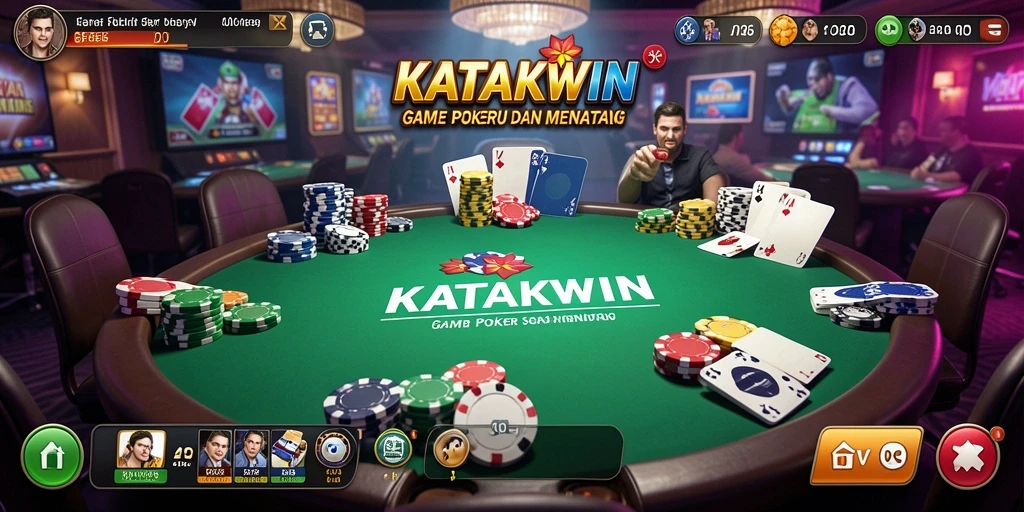 Tampilan permainan poker KATAKWIN yang menarik dan mendebarkan.