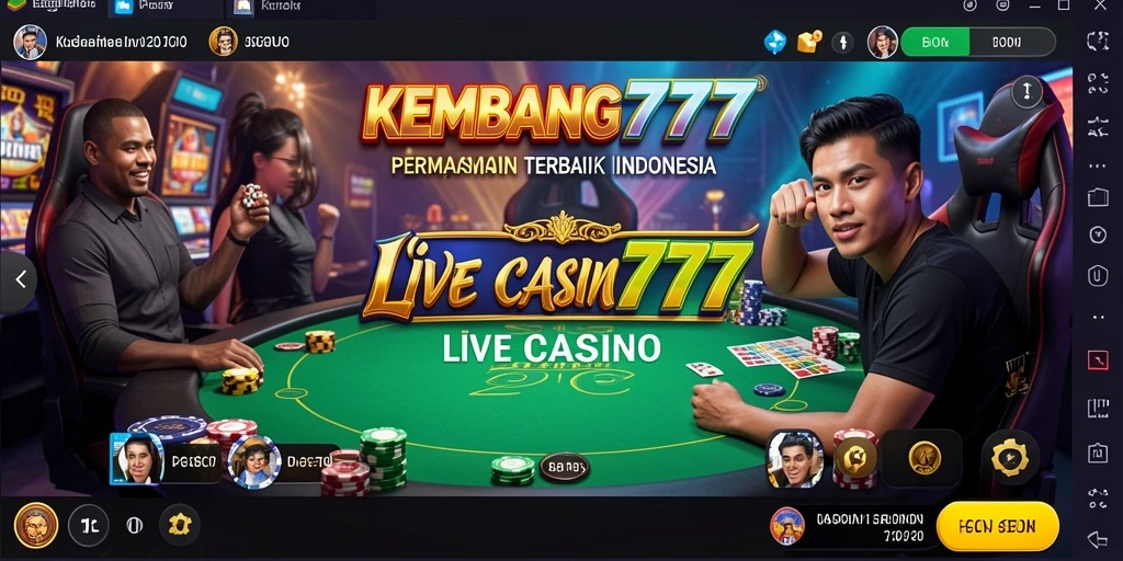 Tampilan gameplay Live Casino di KEMBANG777 yang menarik dan interaktif.