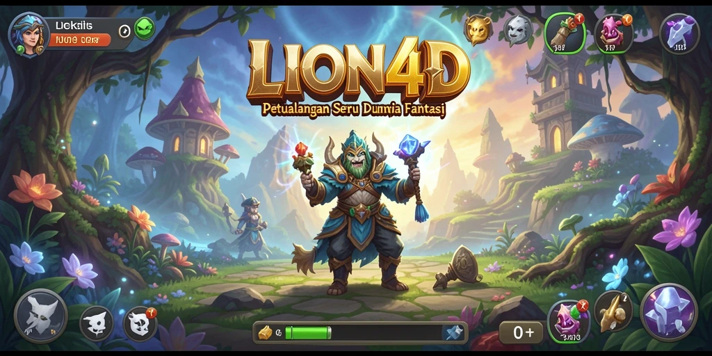 Screenshot menampilkan aksi petualangan seru di LION4D.