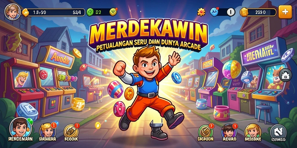 Screenshot MERDEKAWIN menampilkan gameplay seru dan tantangan yang mendebarkan.