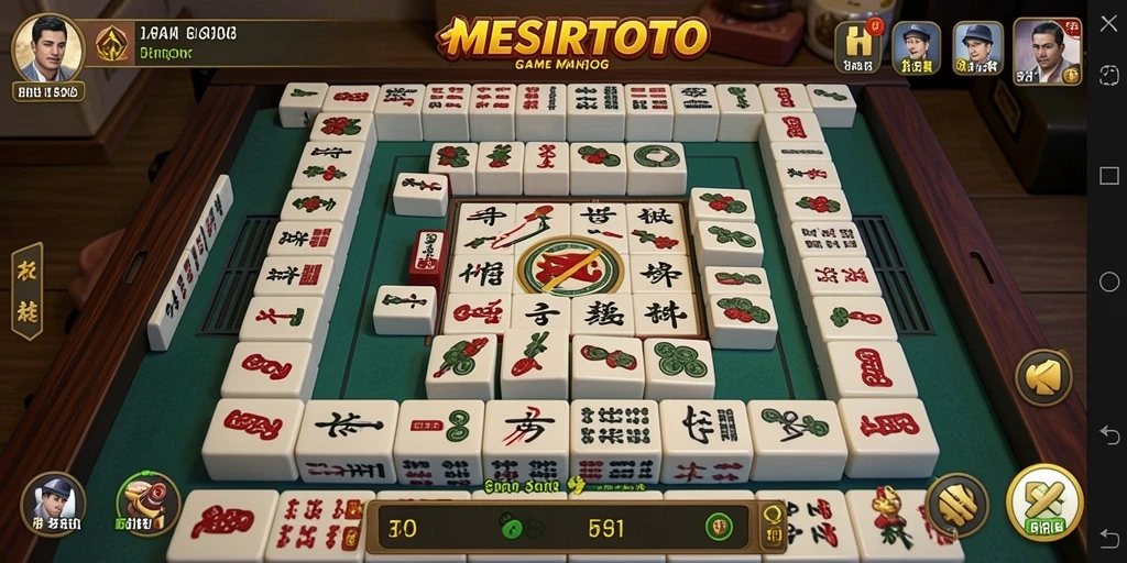 Tangkapan layar MESIRTOTO menunjukkan gameplay Mahjong yang menegangkan dan seru.