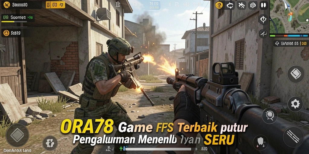 Screenshot gameplay ORA78 menampilkan aksi tembak-menembak yang mendebarkan.