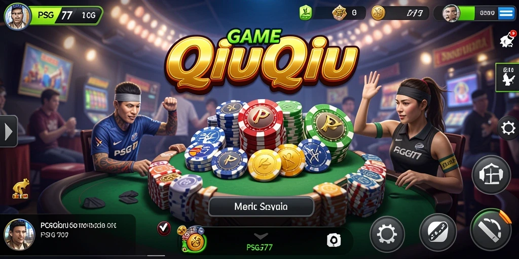 Tampilan gameplay seru QiuQiu di PSG77.