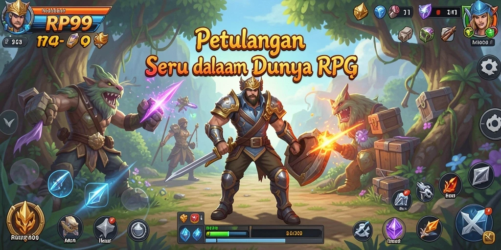 Tangkapan layar menunjukkan pertempuran epik dalam RP99.