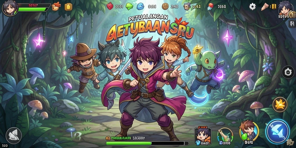Tampilan gameplay SD107 yang penuh warna dan menarik.